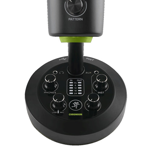 Mackie MK-CHROMIUM CHROMIUM Premium USB Condenser Microphone with Built-in 2-Channel Mixer