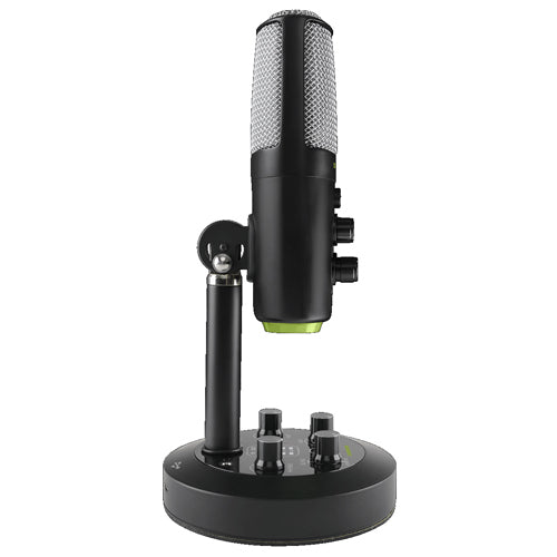 Mackie MK-CHROMIUM CHROMIUM Premium USB Condenser Microphone with Built-in 2-Channel Mixer