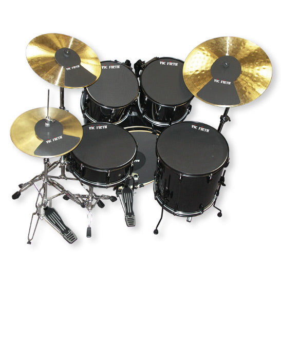 Vic Firth Set di sordine per batteria da 5 pezzi con sordina per charleston da 10", 12", 14", 14", 22", 2 piatti
