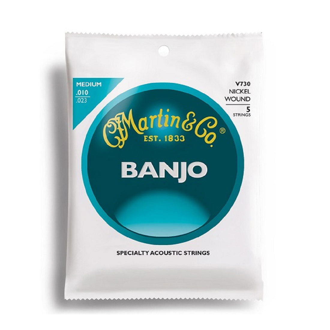 Martin MV730 Banjo Nickel Wound String Set Medium Gauge 10-23 Strings