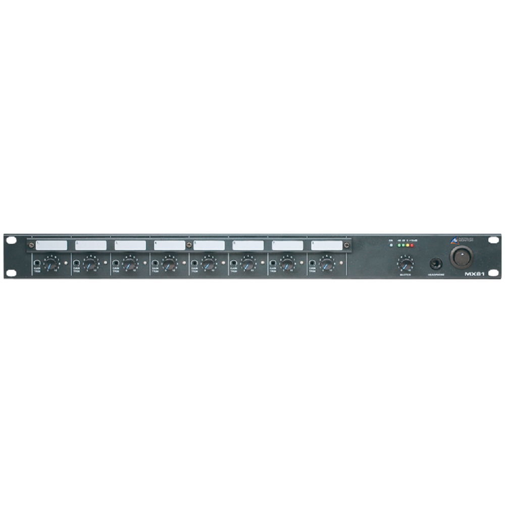 Mixer Australian Audio Rack Mount 1RU 8 Input