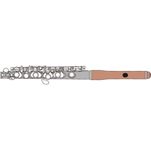 Pearl PFP165E Grenadilla Wooden Highwave Headjoint Piccolo