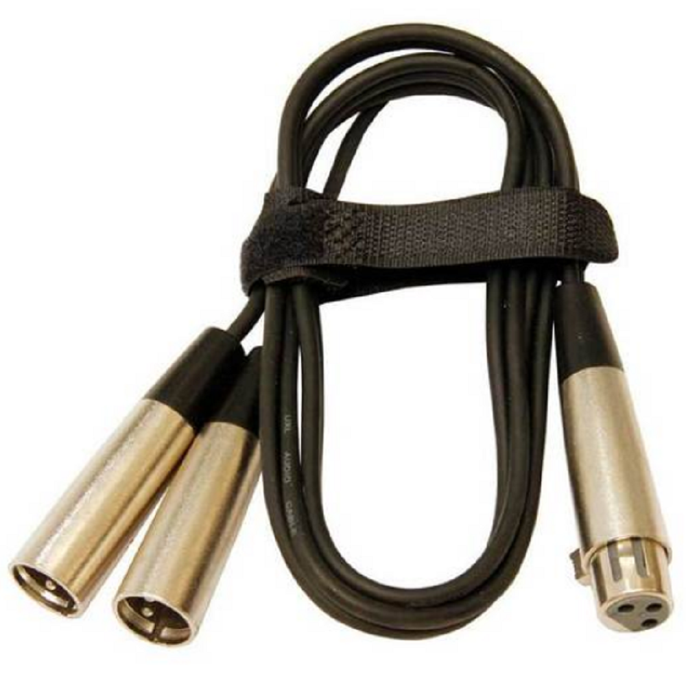 UXL 2mtr Y Cable Stereo Jack to (M)XLR & (F)XLR