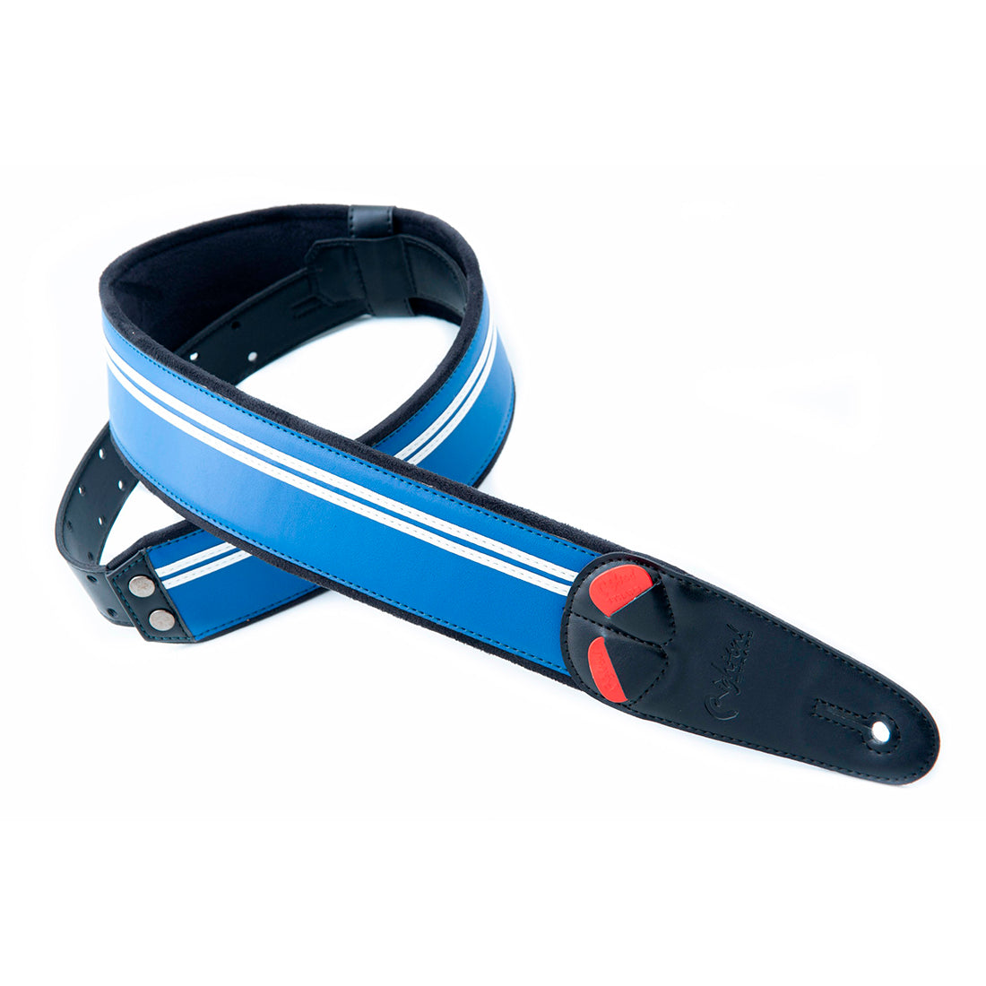 Right On Straps MOJO Race Blue Guitar Strap