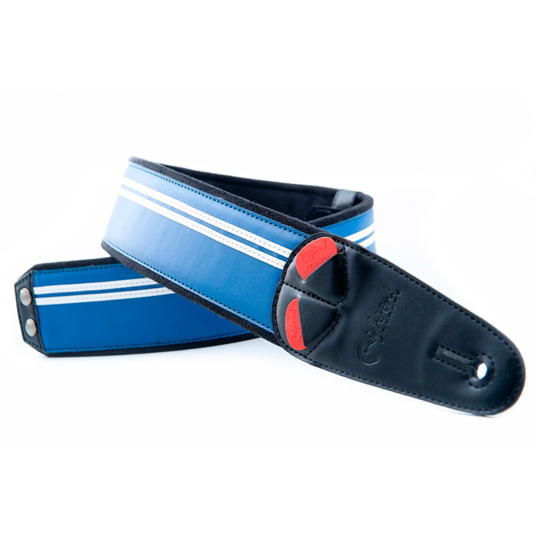 Right On Straps MOJO Race Blue Guitar Strap
