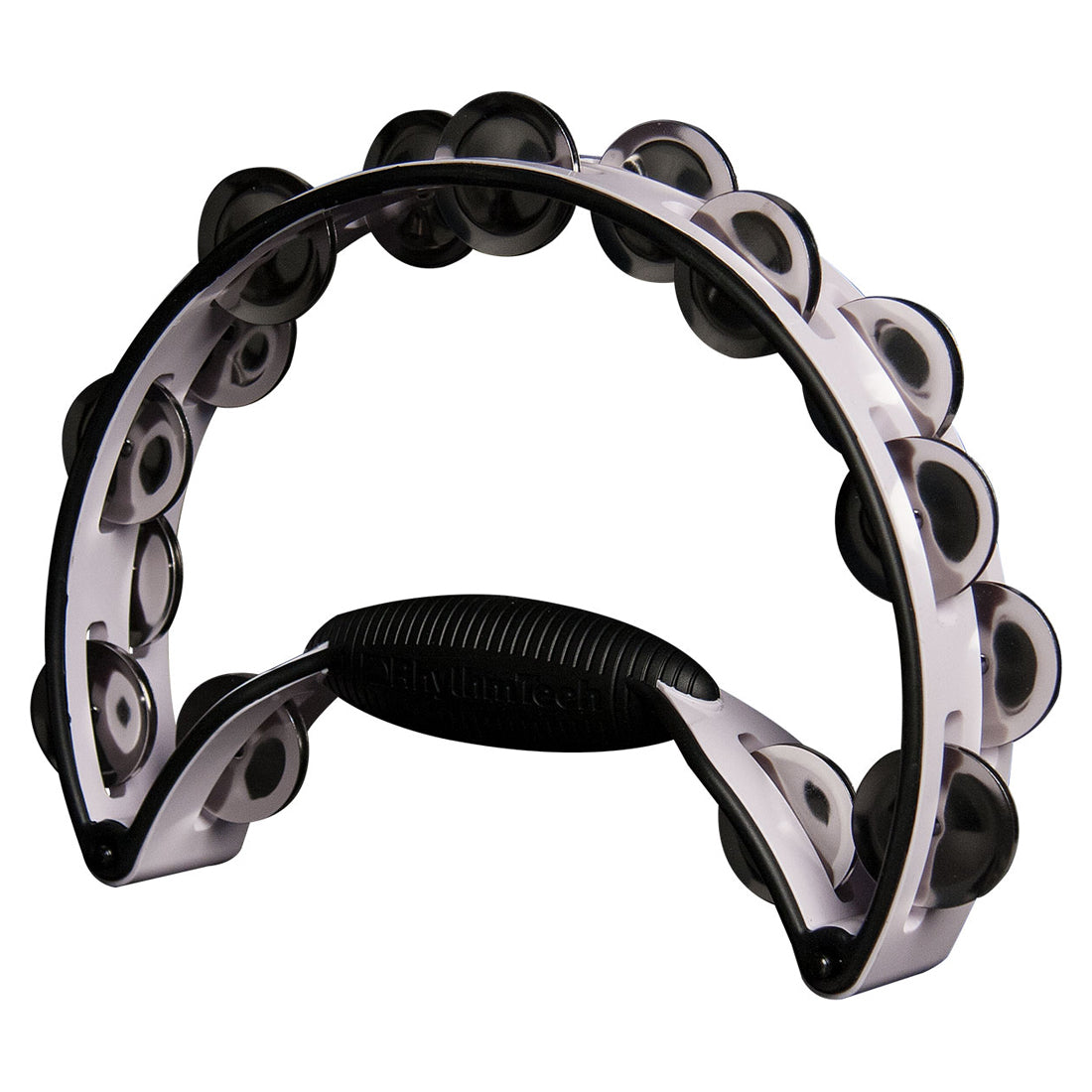 Rhythm Tech RTPRO20-U White and Black Nickel Jingles Tambourine