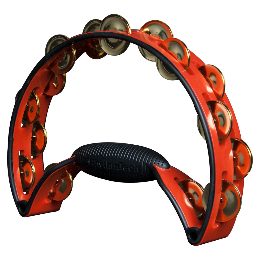 Rhythm Tech RTPRO31-U Red and Black Brass Jingles Tambourine