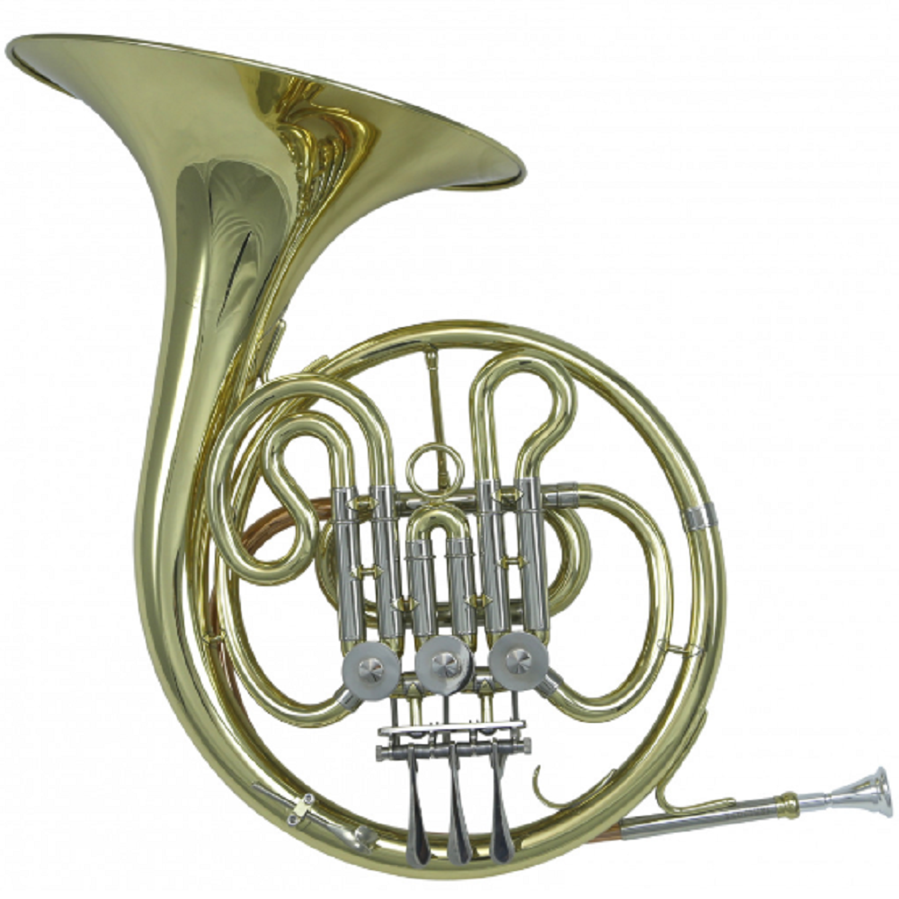 Schagerl SLFH701 Single Compact Childs French Horn in Bb with Mouthpiece and Case - Lacquered Finish