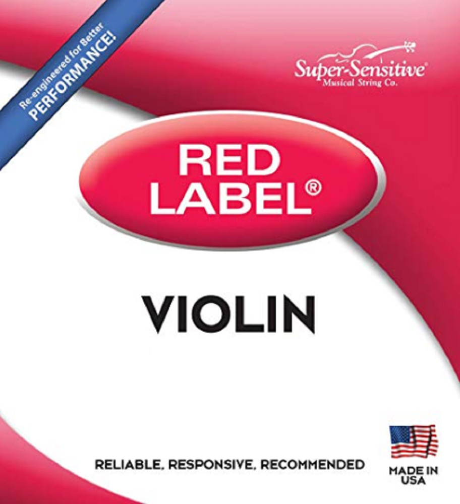 Super Sensitive Red 1/2 Medium Violin Strings