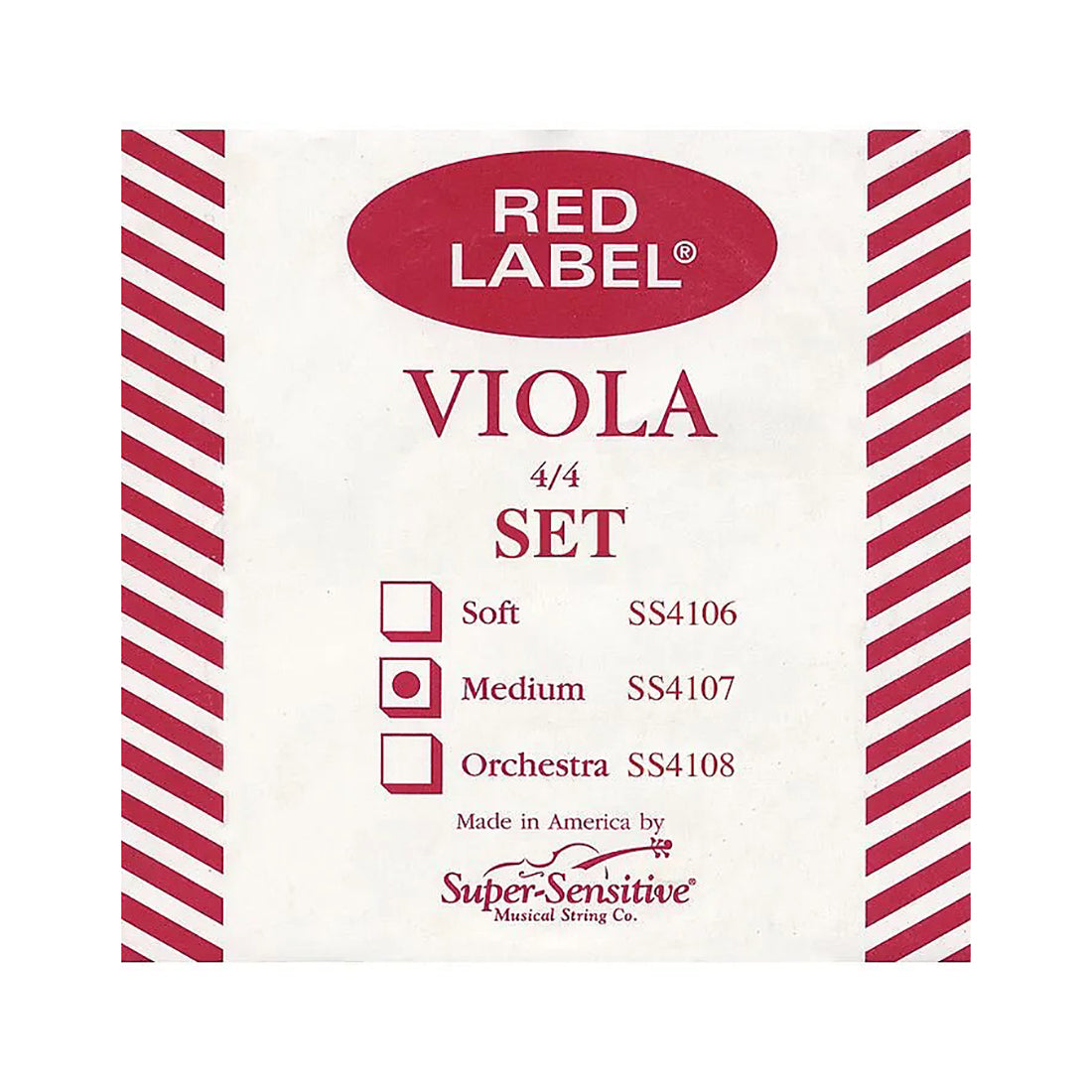Red Label 4/4 Medium Viola String Set