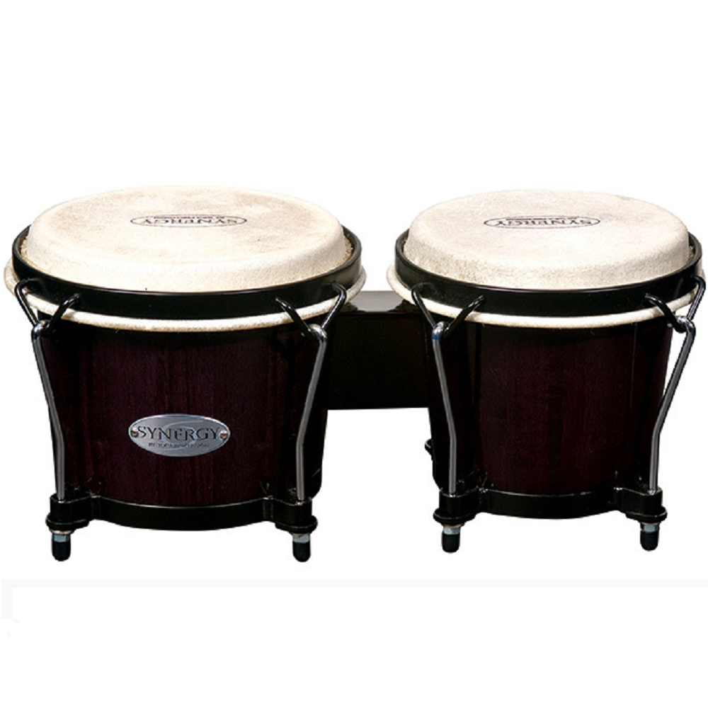 Toca 6 and 6 3/4 Inch Synergy Series Wooden Bongos in Trans Black