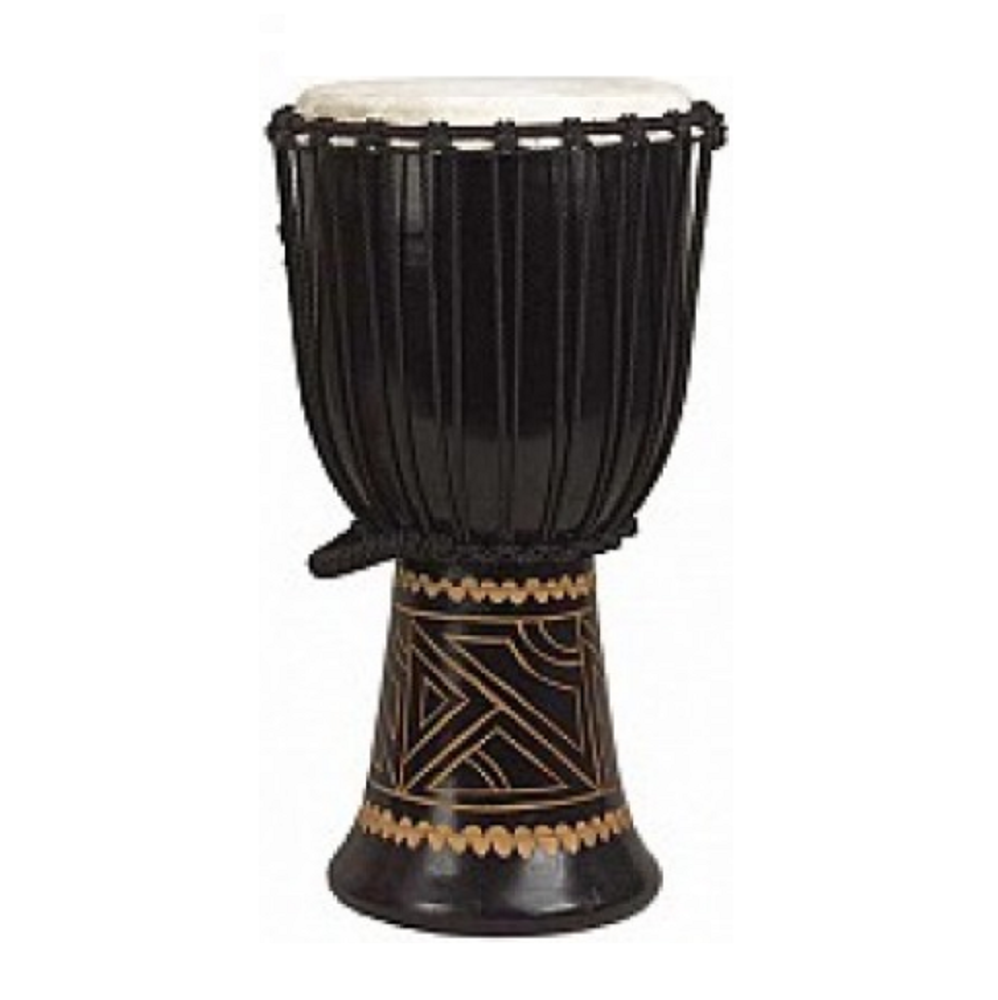 Toca 10 Inch Black Carved Series Djembe