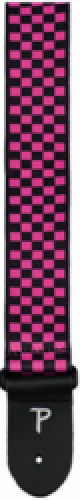 Perris PS590 2 Inch Polyester Pink and Black Checkered Guitar Strap