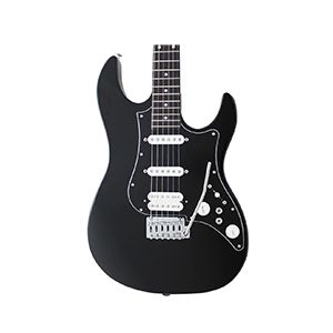 FGN EOS-AL-R-BK Expert Odyssey Black Electric Guitar Including Hardcase*