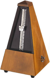 Wittner System Maelzel Series 810 Metronome in High Gloss Walnut Colour Wooden Casing with Bell