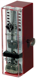 Wittner Taktell Super-Mini Series Metronome in Ruby Colour Plastic Casing without Bell