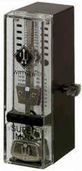 Wittner Taktell Super-Mini Series Metronome in Black Colour Plastic Casing without Bell