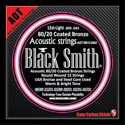 Black Smith ABR12-0942 12st-Light Coated Acoustic Guitar Strings