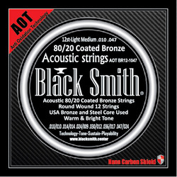 Black Smith ABR12-1047 12st-Light Medium Coated Acoustic Guitar Strings