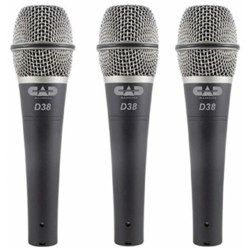 AMS-D38x3 # Pack of D38 Supercardioid Dynamic Microphone