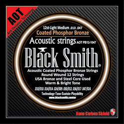 Black Smith APB12-1047 12st-Light Medium Coated Acoustic Guitar Strings