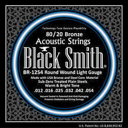 Black Smith BR-1254 Light 80/20 Bronze Acoustic Guitar Strings