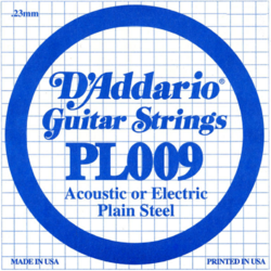 Daddario PL009 Plain Steel Single String