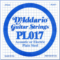 Daddario PL017 Plain Steel Single String