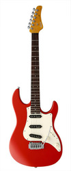 GAIN Deluxe OS Odyssey Fiesta Red Including Gig Bag Electric Guitar