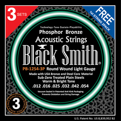 Black Smith PB-1253-3P Light 80/20 Bronze Acoustic Guitar Strings - 3 Pack