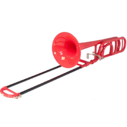Zo ZOFBONER Plastic Bb/F Trigger Trombone in Racing Red Matt Finish with Mouthpiece and Bag