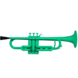 Zo ZOPETG Plastic Trumpet in Screamin Green Matt Finish includes Mouthpiece and Bag